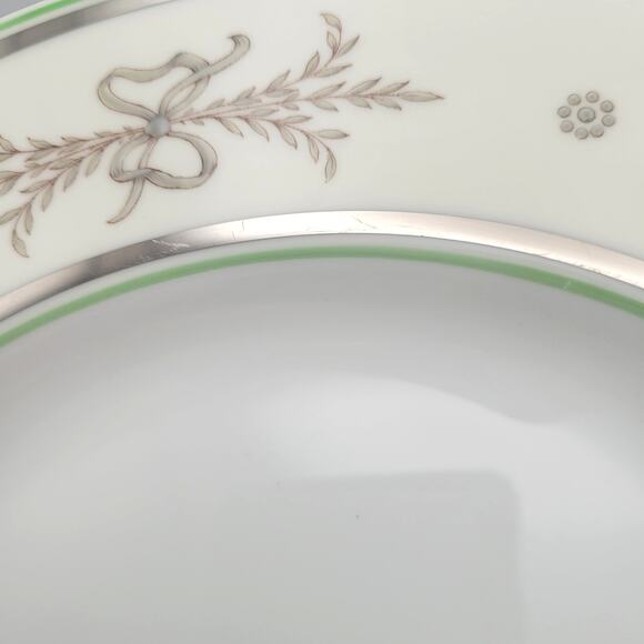 Minton 10" China Dinner Plate with Wheat and Bow S108 Pattern - Picture 3 of 10